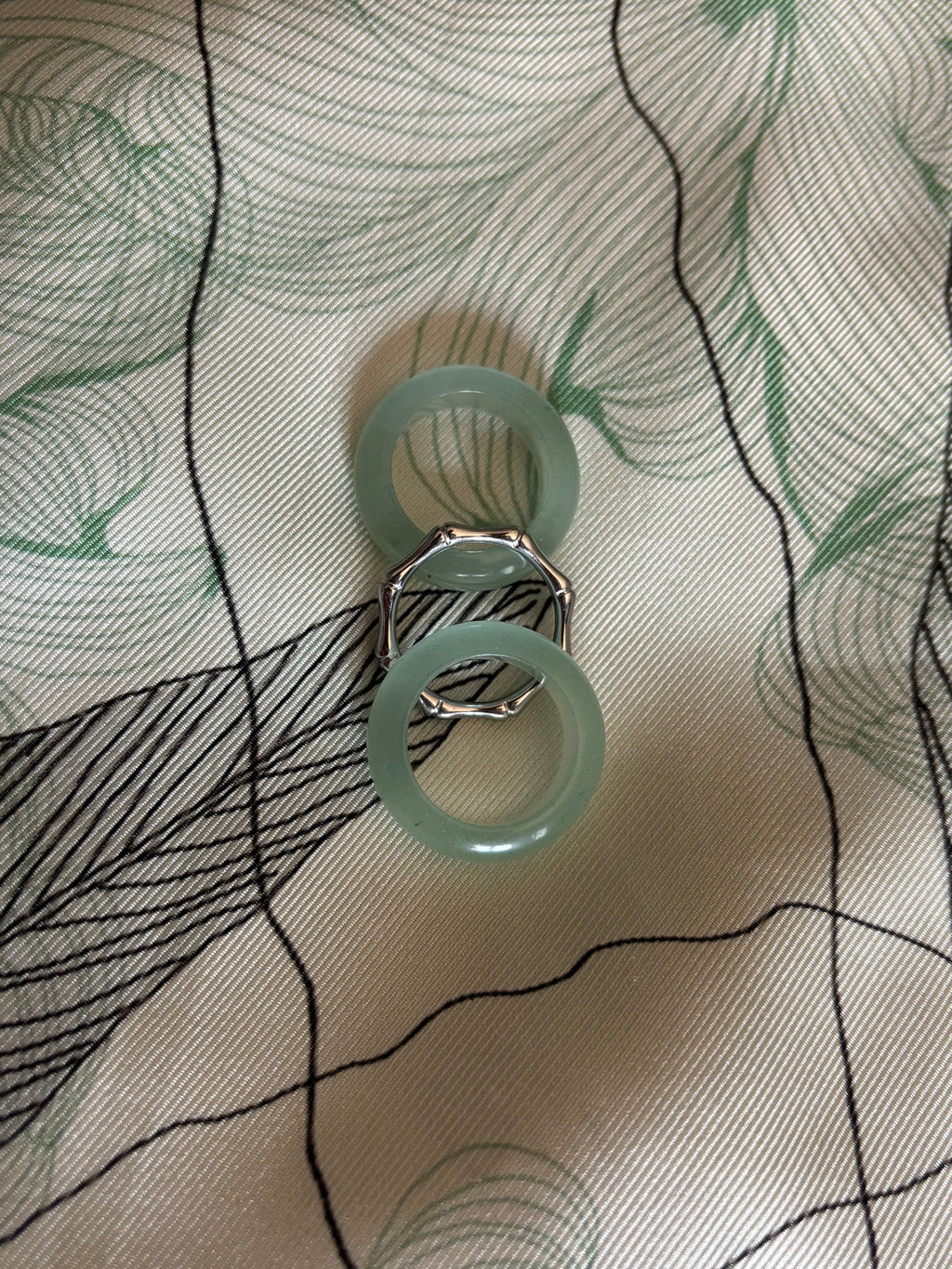 Stone Trilogy Stack Aventurine Ring Set