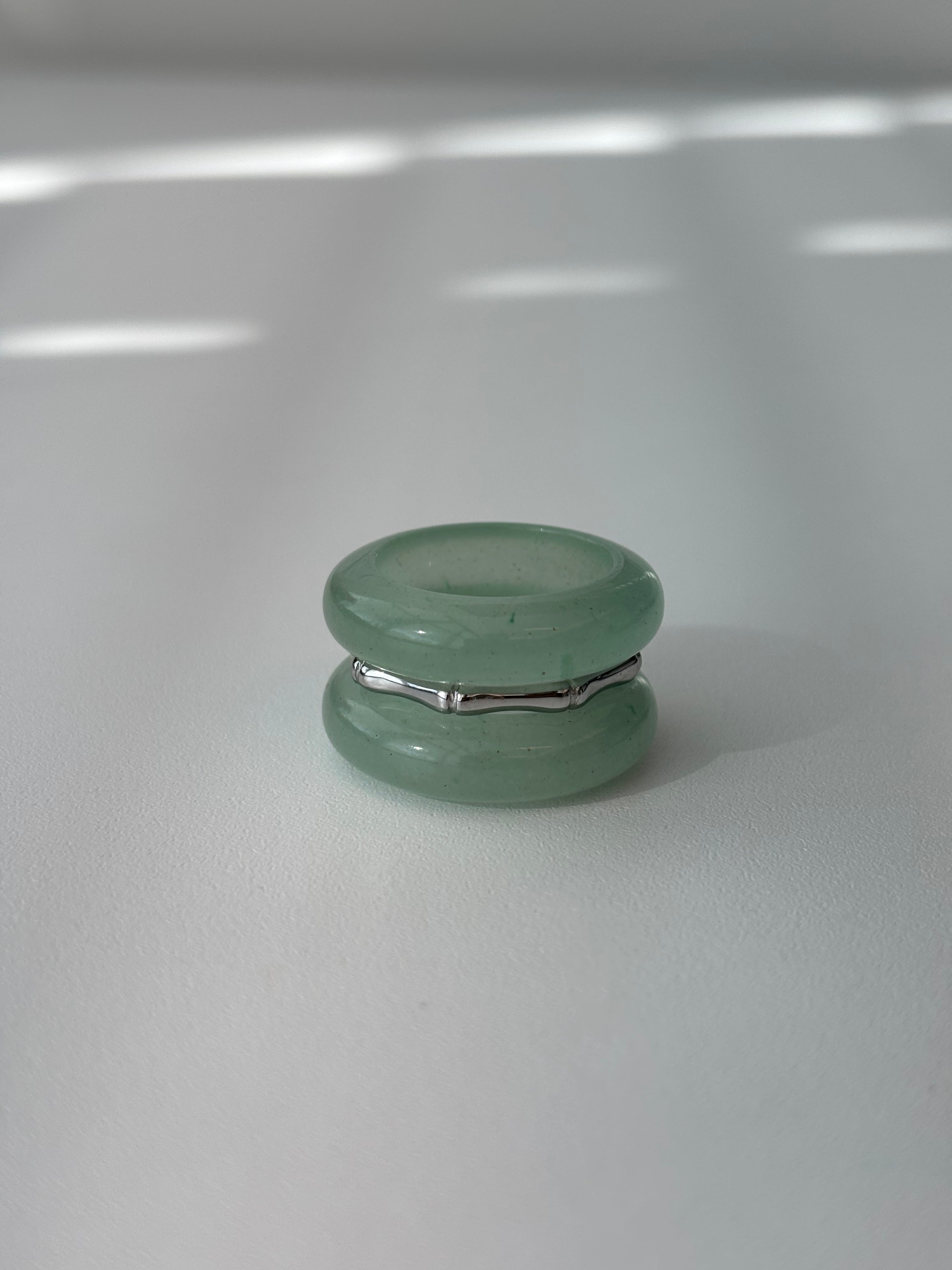 Stone Trilogy Stack Aventurine Ring Set