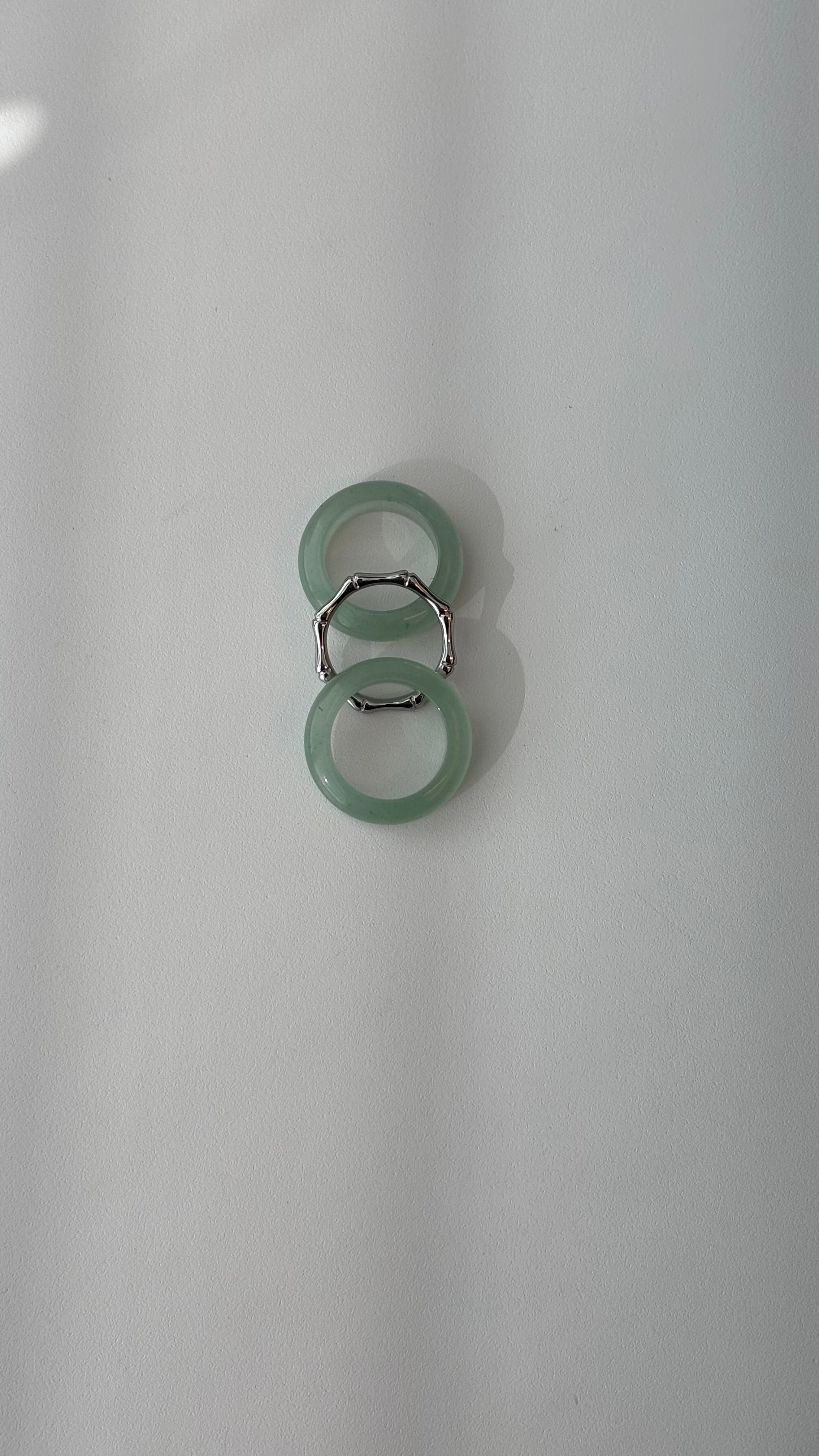 Stone Trilogy Stack Aventurine Ring Set