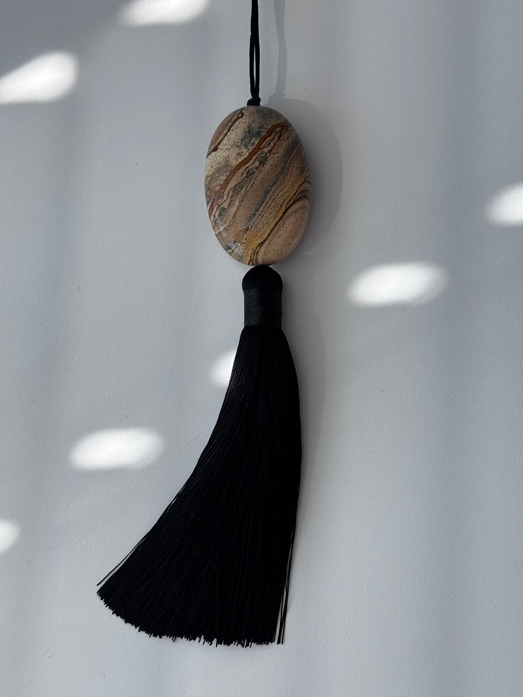 Large Bean Design Long Tassel Necklace