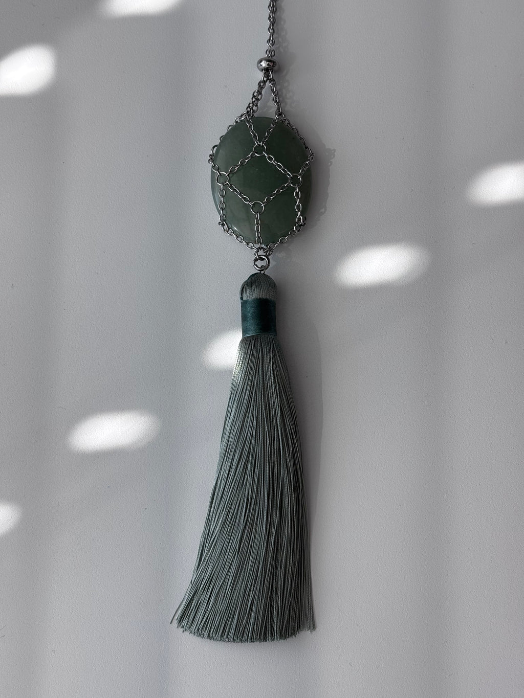 Mesh Net Long Tassel Necklace