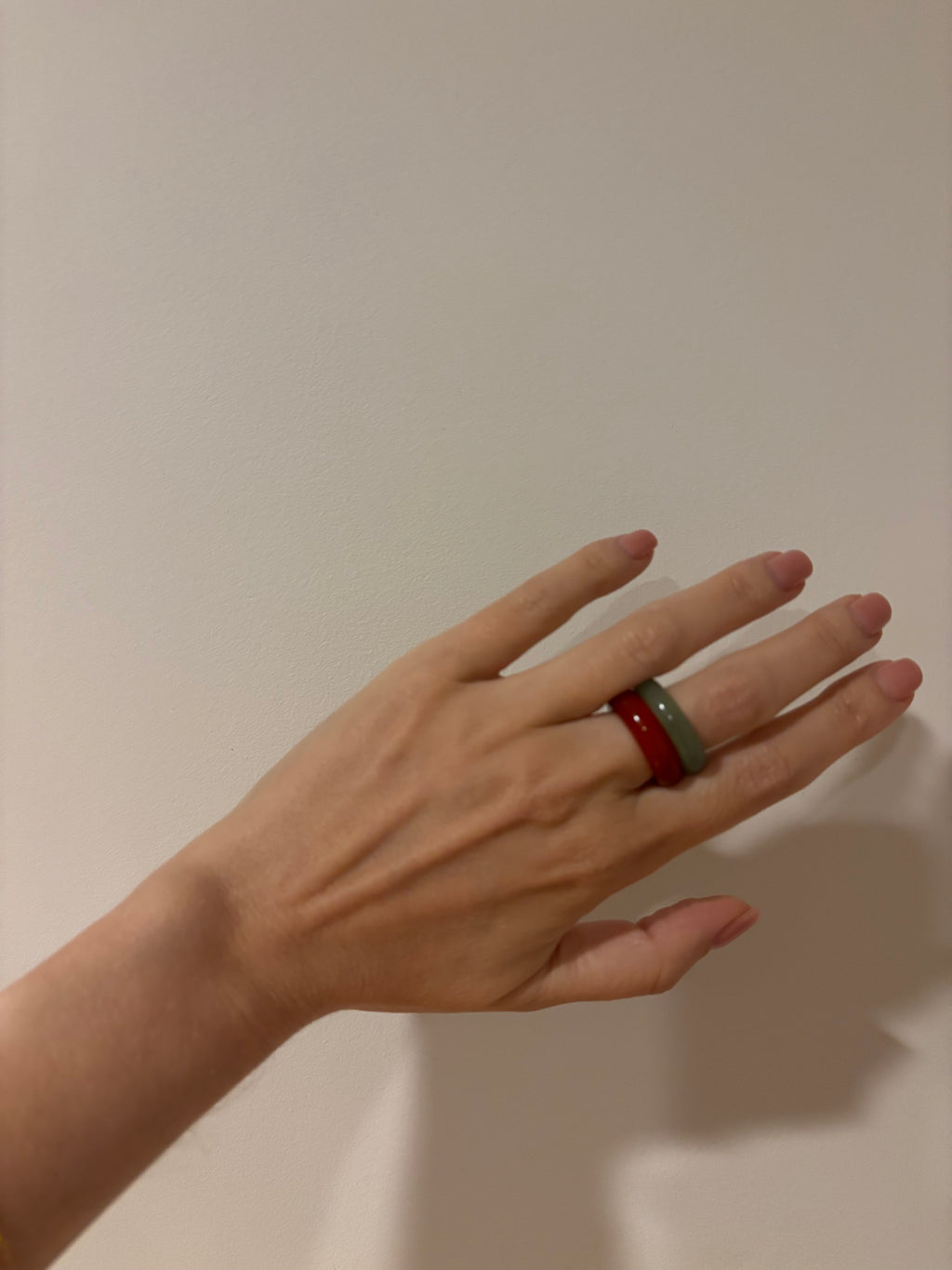 Stone Trilogy Stack Aventurine Red Agate Ring Set Of 3 Rings