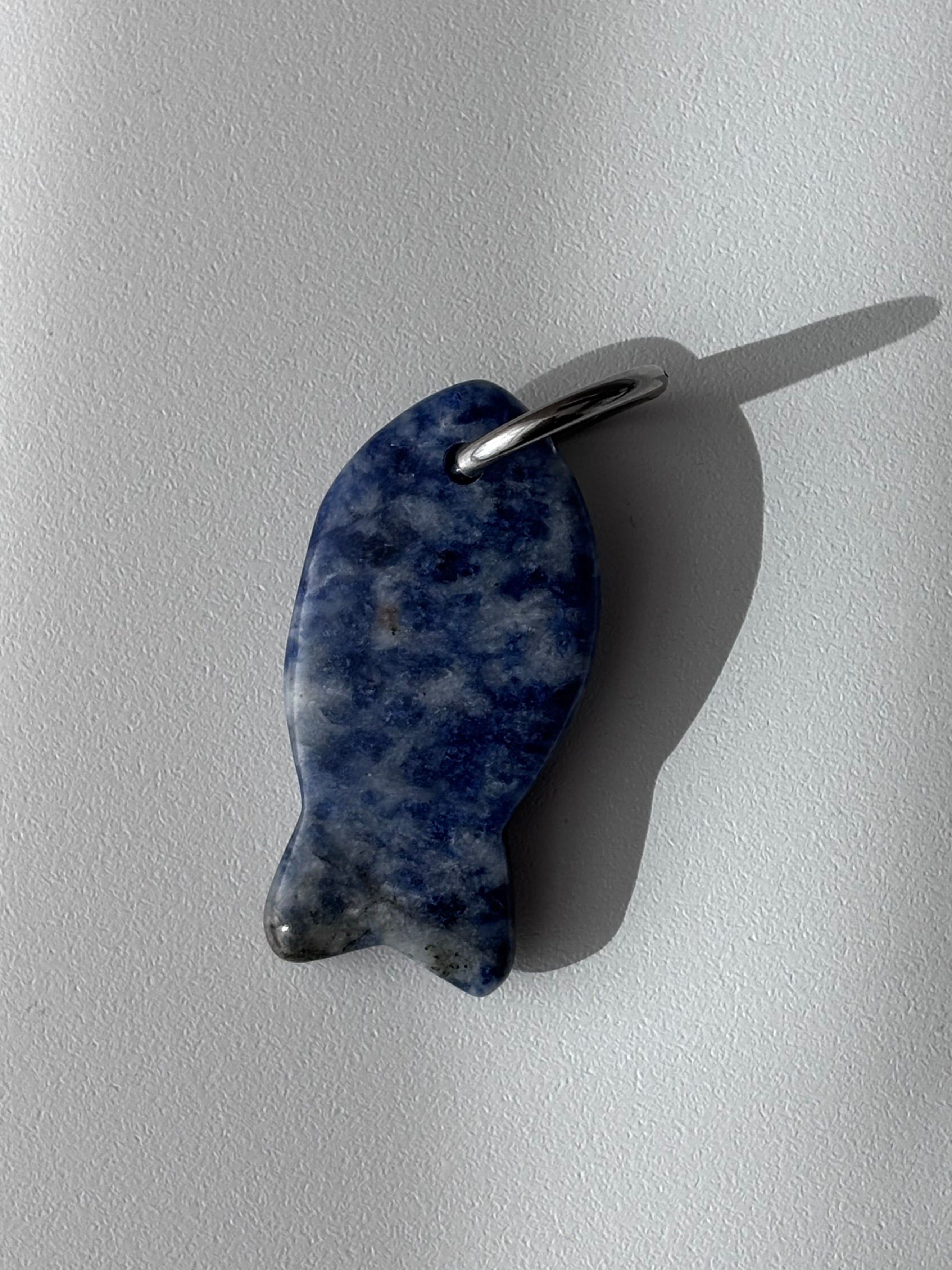 Natural Stone Fish Pendant