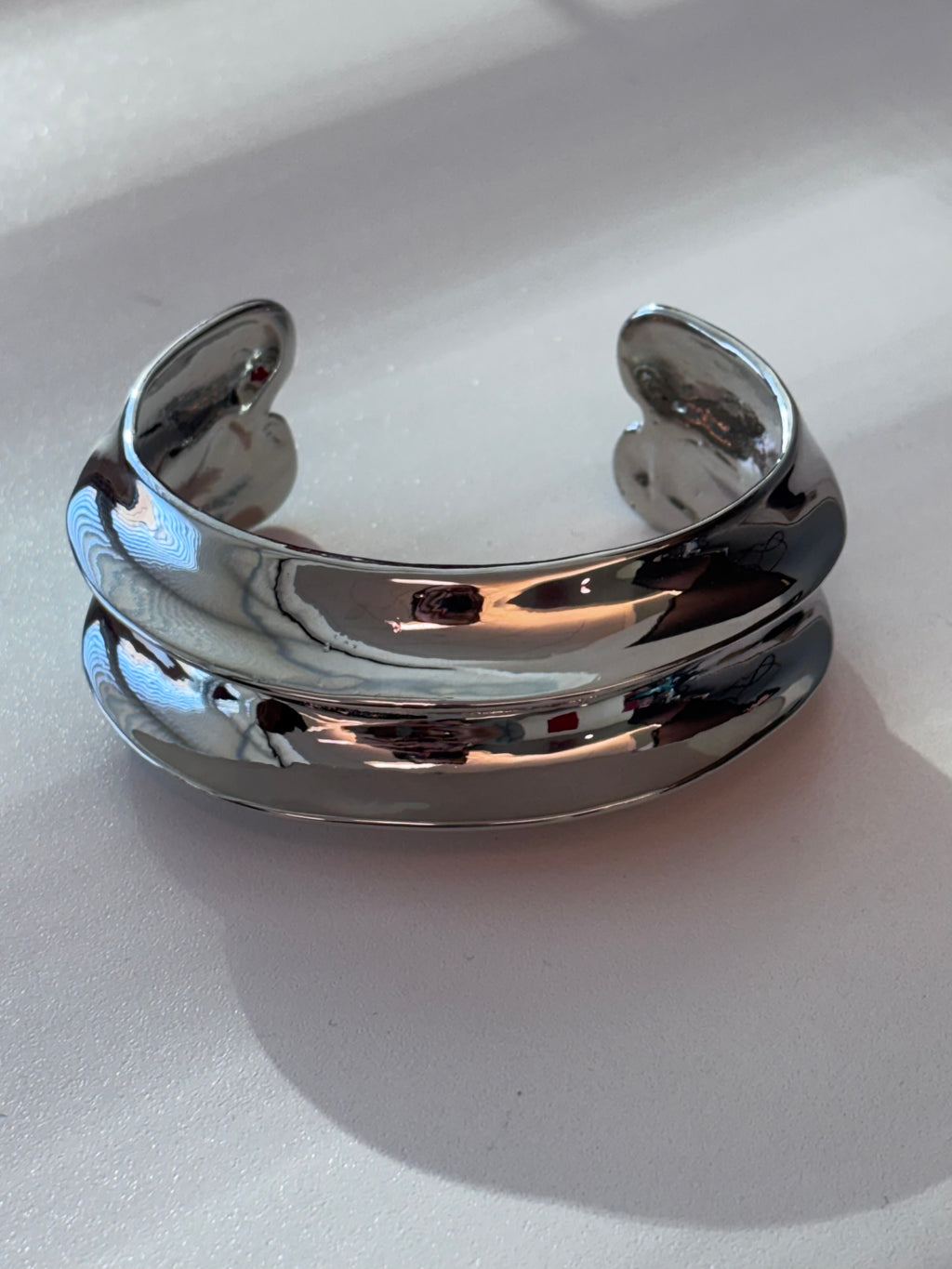 Wide Sculpted Cuff Bracelet