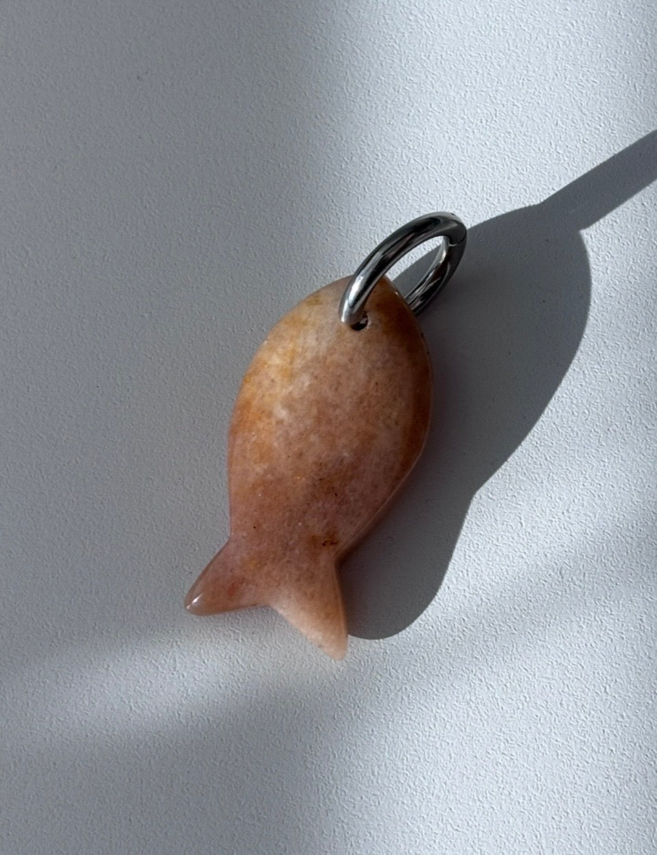 Natural Stone Fish Pendant