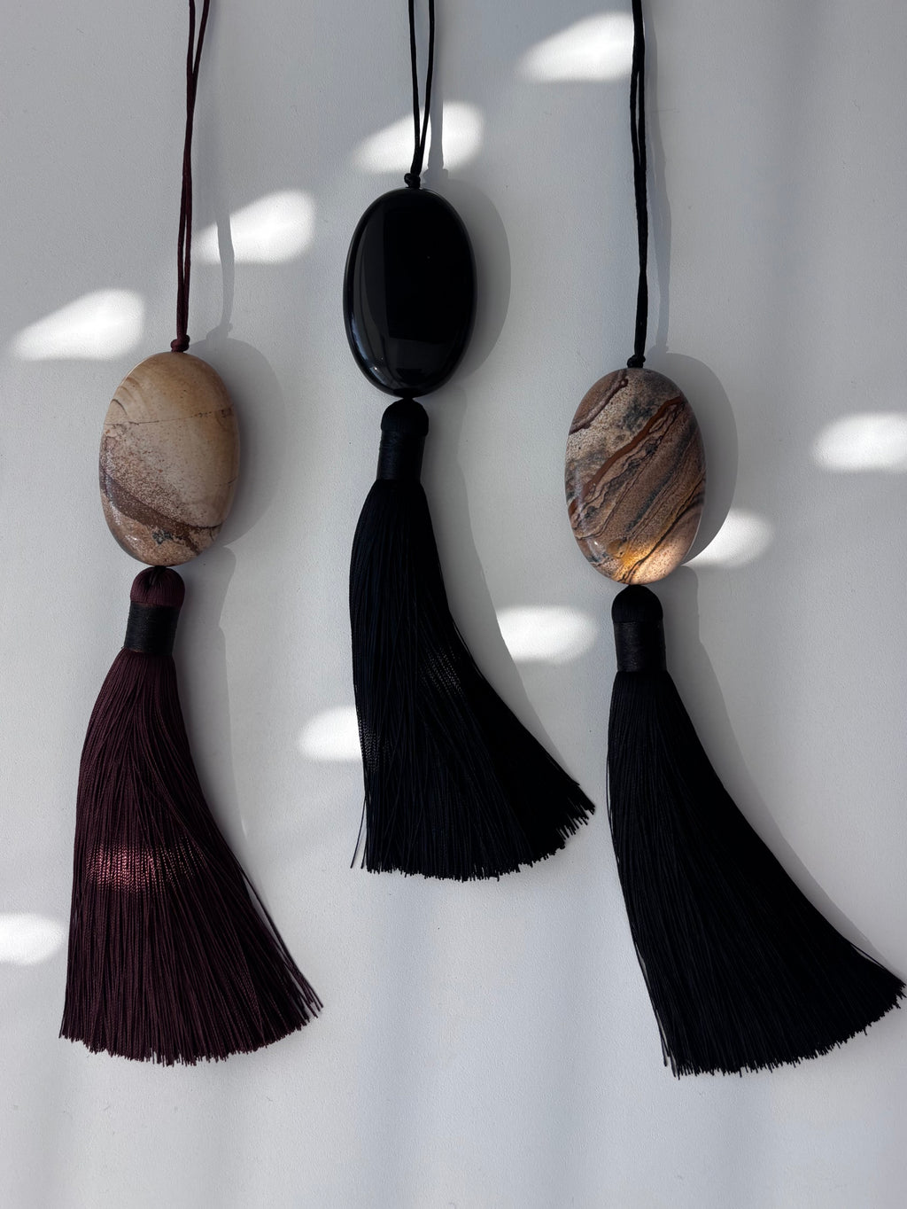 Large Bean Design Long Tassel Necklace