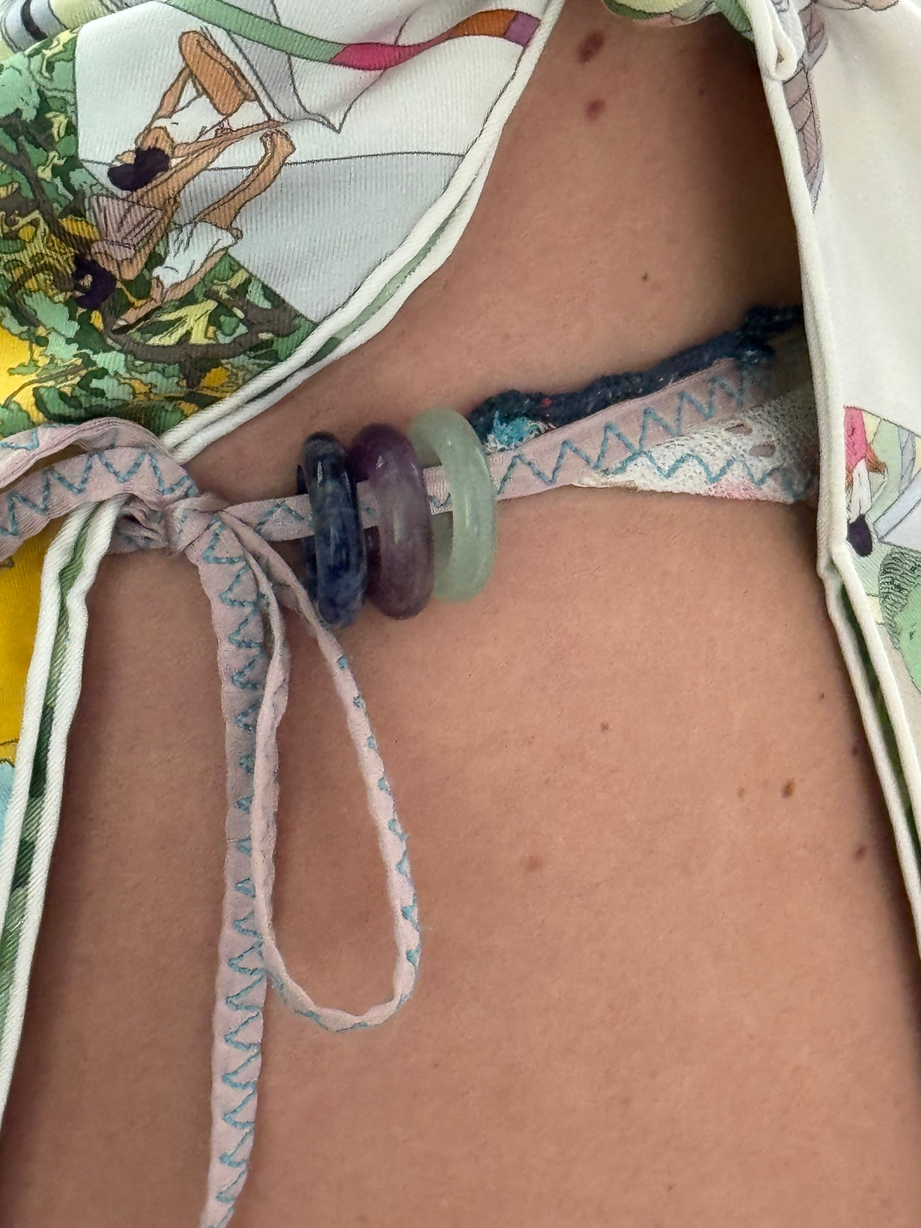 Stone Trilogy Stack Sodalite Amethyst Aventurine Ring Set Of 3 Rings