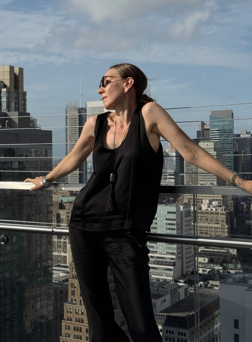 Large Bean Design Long Tassel Necklace