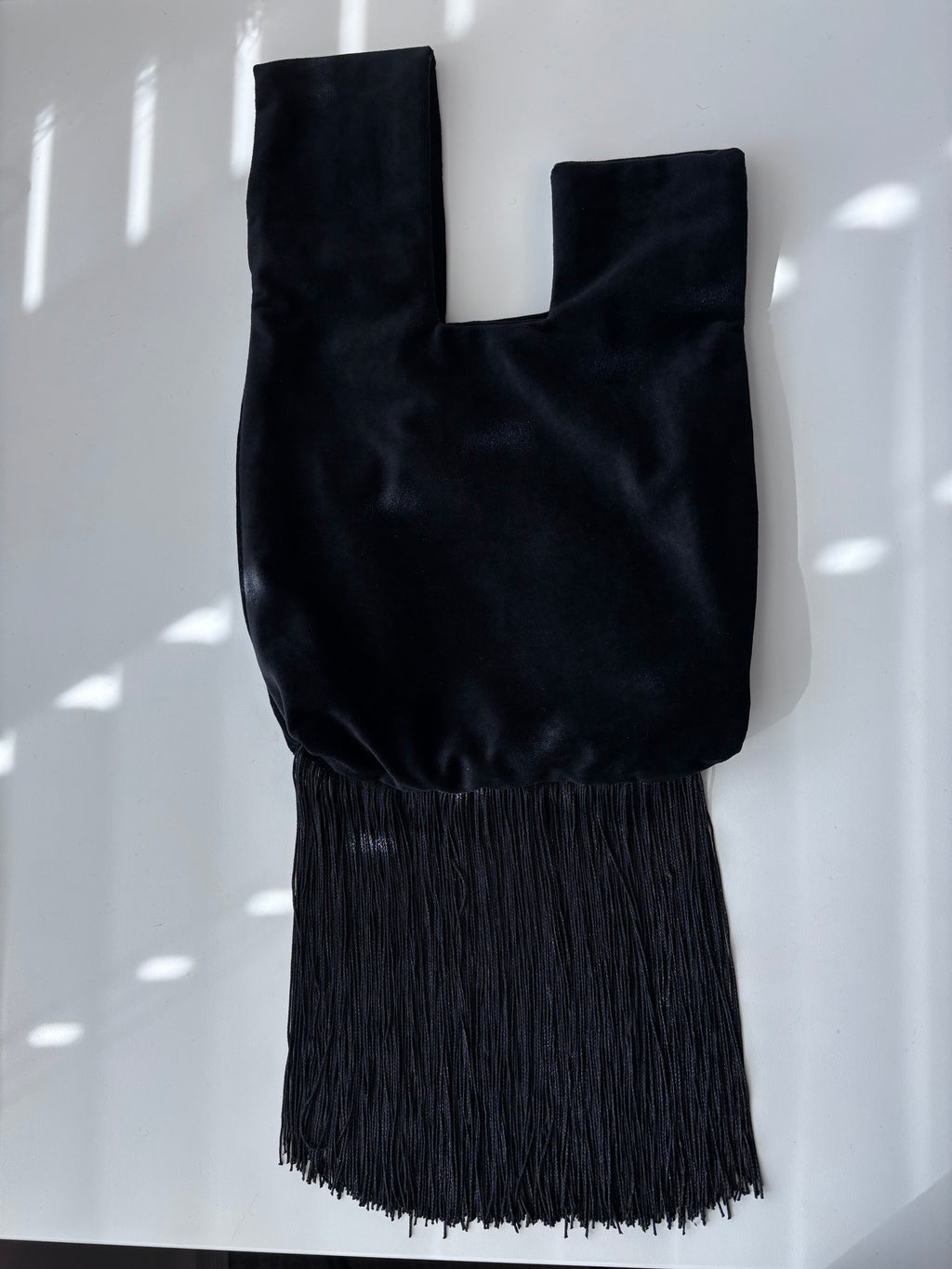 Wristlet Knot Short Fringe Bag