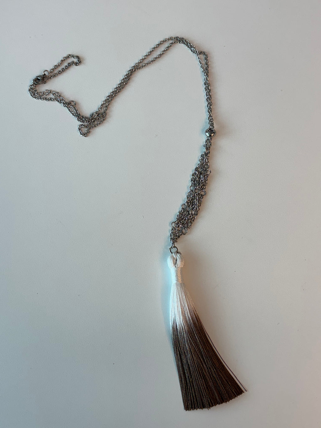 Shell Mesh Net Tassel Necklace