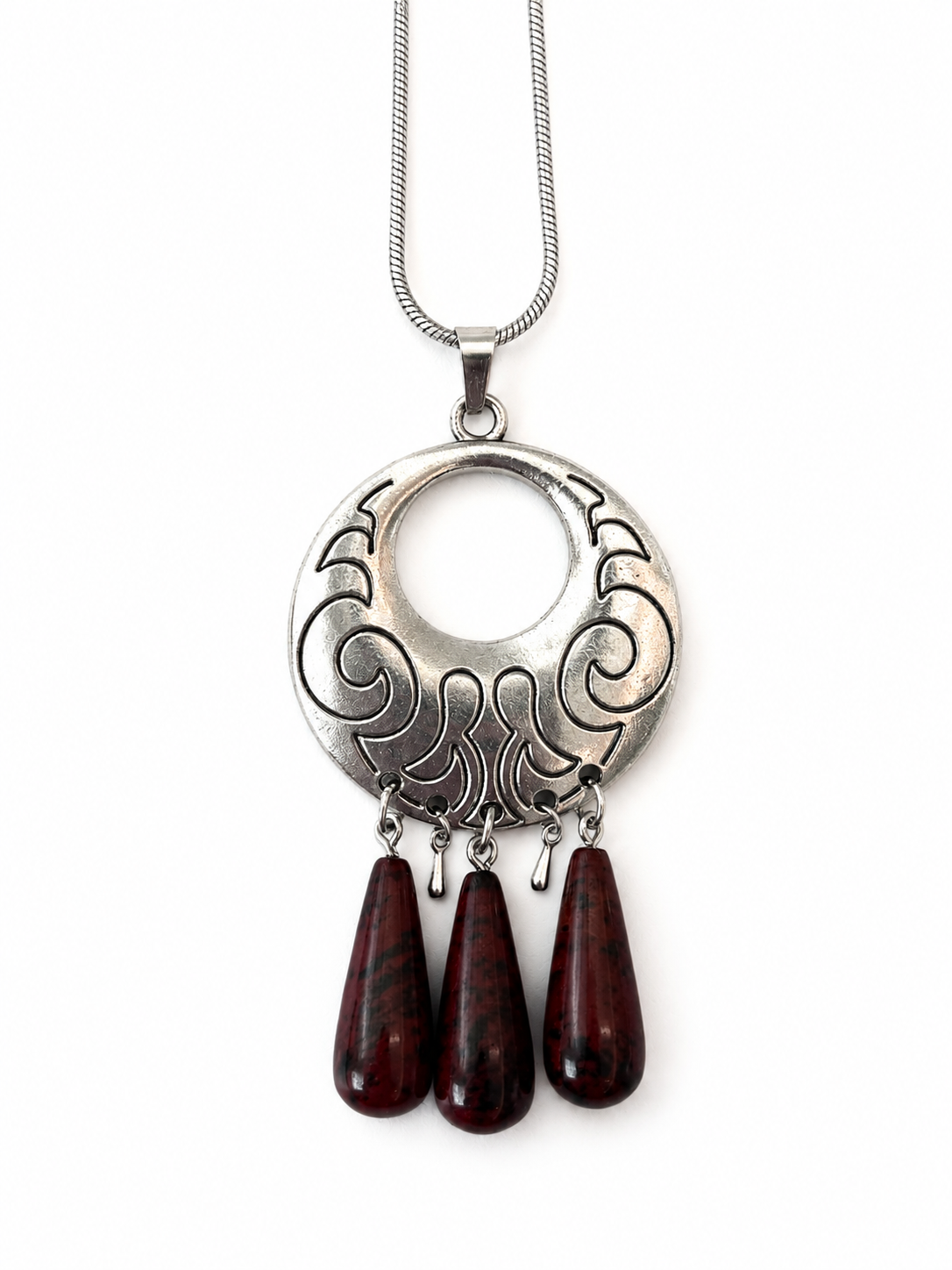 Three Teardrops Pendant Necklace