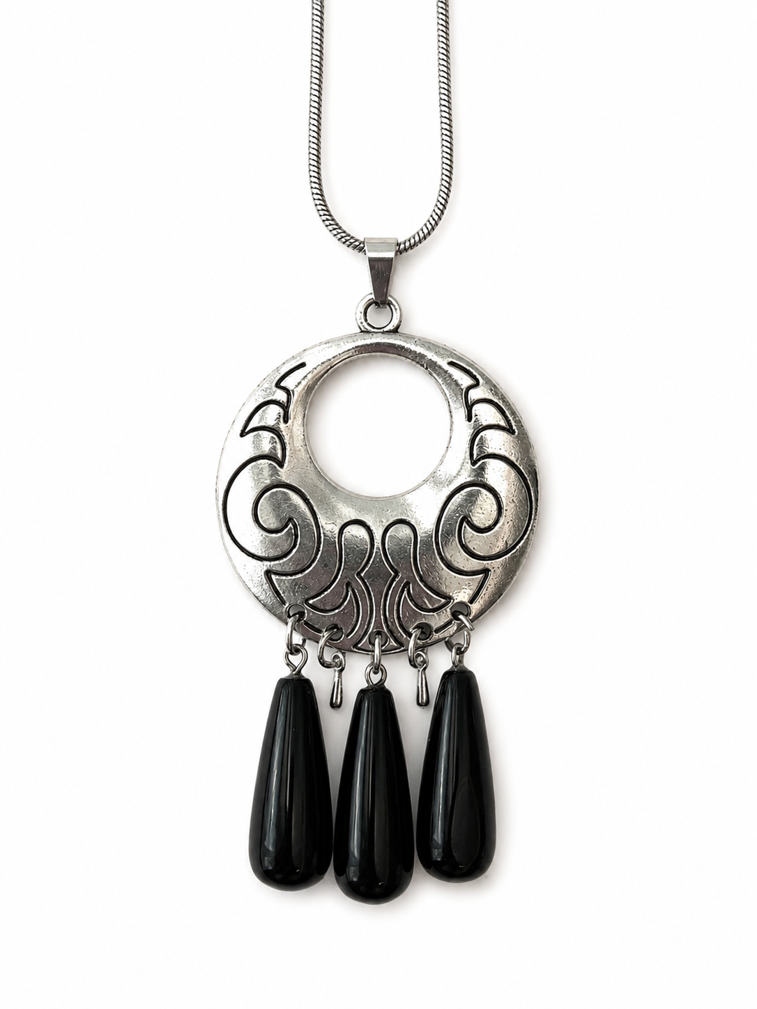 Three Teardrops Pendant Necklace