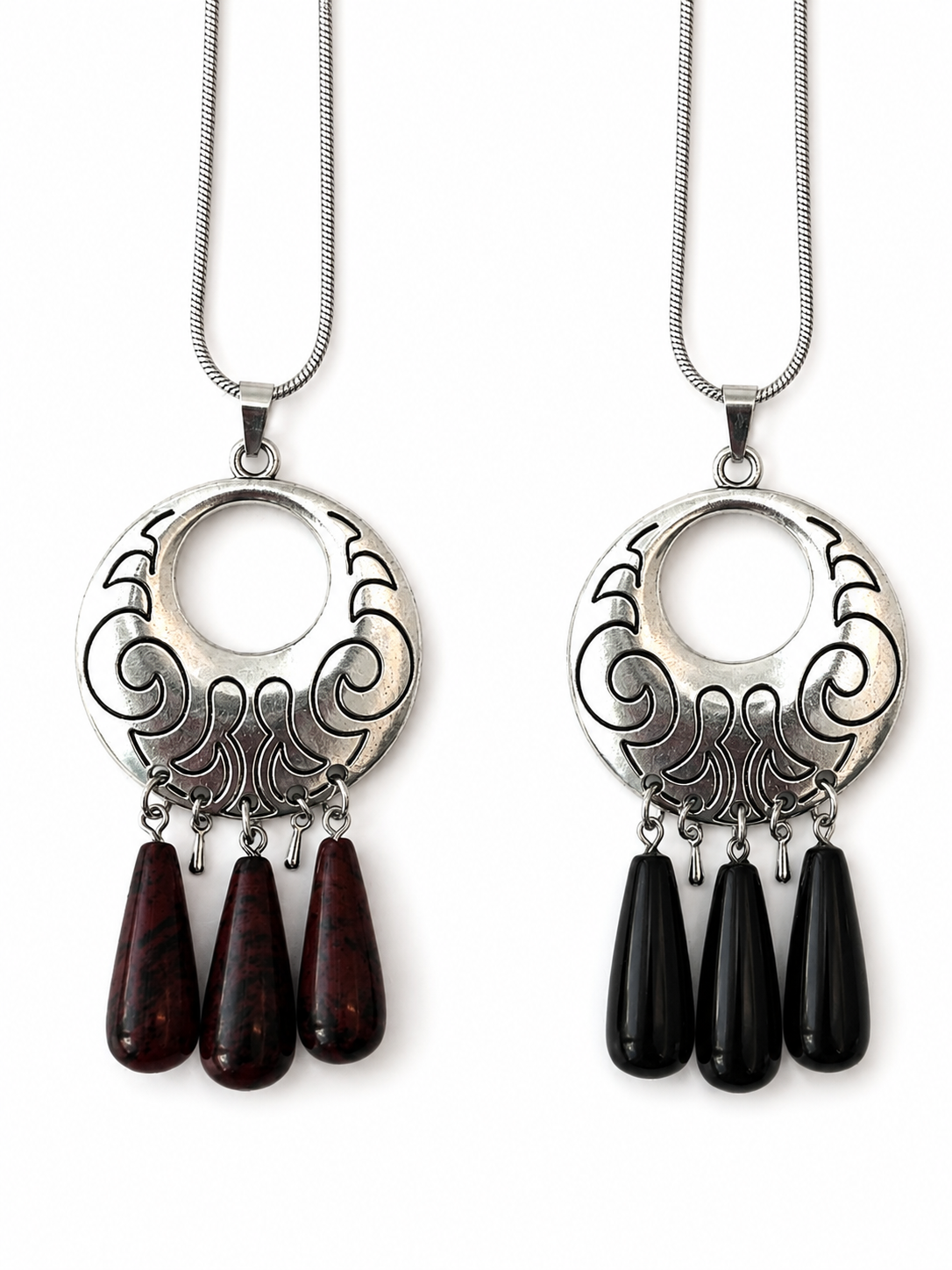 Three Teardrops Pendant Necklace